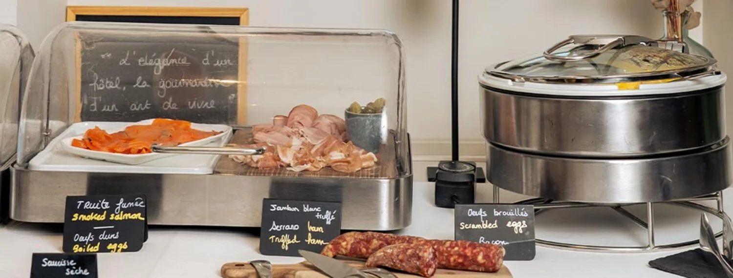Local charcuterie served at the Villa du Taur buffet breakfast in Toulouse